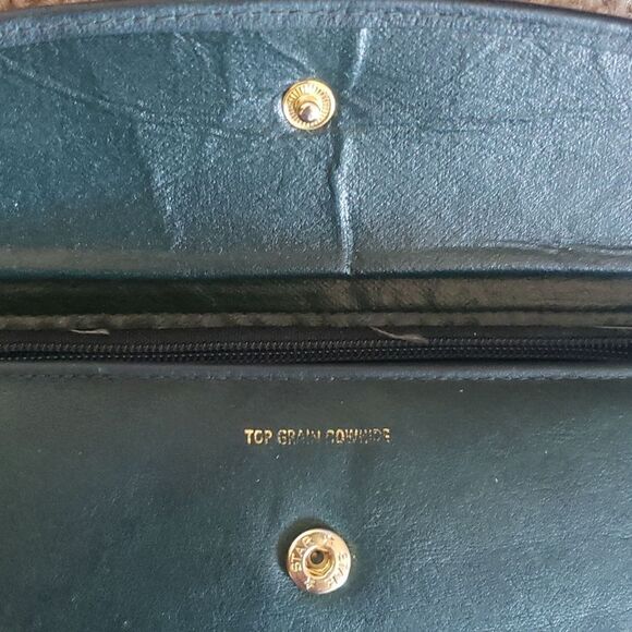 VNTG Top Grain Cowhide Forest Green Wallet - Picture 8 of 11